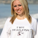 Retro - I See Dead Fish - White T - Shirt