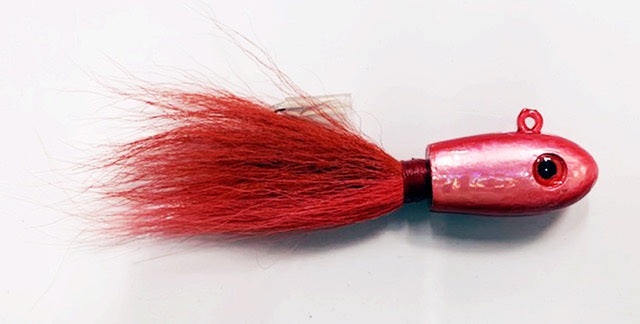 White/Red Bucktail Jig – FHA TACKLE